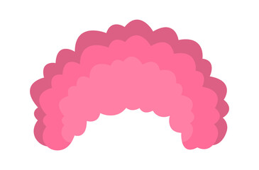 Photo Booth Prop clown wig. Vector illustration