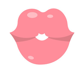 Photo Booth Prop woman lips. Vector illustration
