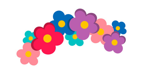 Photo Booth Prop hoop of flowers. Vector illustration © Mykola Syvak