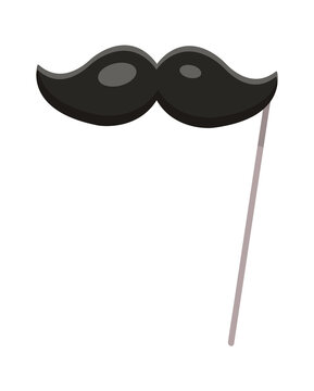 Photo Booth Prop mustache. Vector illustration