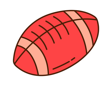 Rugby ball icon. Vector illustration