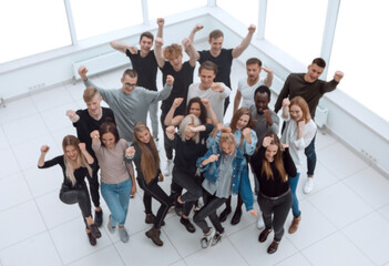 background image of a group of young happy people