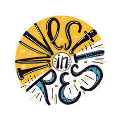 Invest in rest motivational quote. Cute hand drawn lettering for t shirt print, poster, inspirational card. Vector