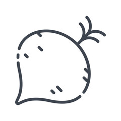 Vector beet line icon isolated. Agriculture symbol