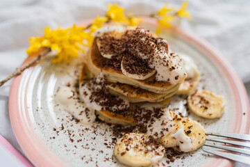 Pancake bananowe z czekoladą 