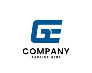 Modern letter G and E logo design company