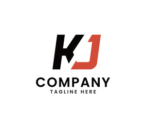 Letter K and J unique logo. clean and modern logo company