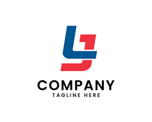 Initial letter L and J logo design