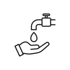 Save water icon. High quality black vector illustration.