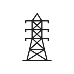 Electric tower icon. High quality black vector illustration.
