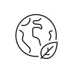 Save earth and ecology icon. High quality black vector illustration.