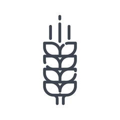 Fototapeta premium Vector cultivated field line icon isolated. Agriculture symbol