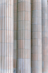 Patterned column posts of a building at Silicon Valley in Downtown San Jose, California