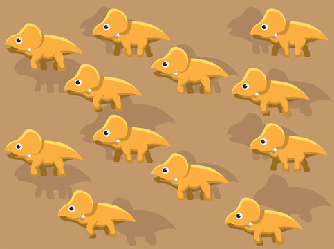 Dinosaur Protoceratops Animation Seamless Wallpaper Background
