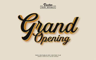 Grand opening sale poster sale banner design template with 3d editable text effect