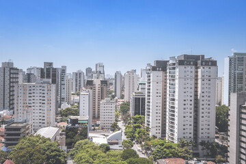 Moema, expensive, upmarket residential apartments in a suburban neighborhood, Sao Paulo