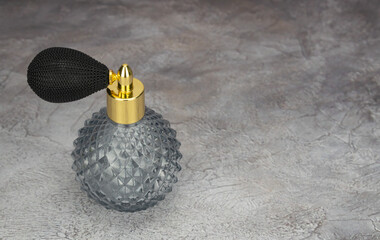 Vintage Crystal Perfume bottle. flacon cologne with a spray bottle.