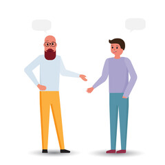 2 young people are talking