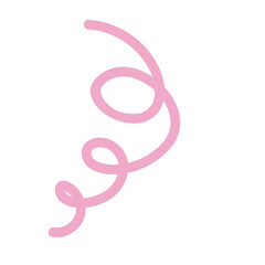 Ribbon serpentine tinsel red spiral color curly