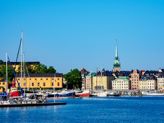 View towards the Gamla Stan, Stockholm, Stockholm County, Sweden