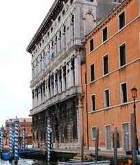 Fototapeta na wymiar Italy, Veneto: Foreshortening of old Venice.