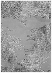 real paper scan of abstract crumpled iridescent holographic foil background with ripped paper...