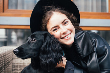Portrait happy young woman