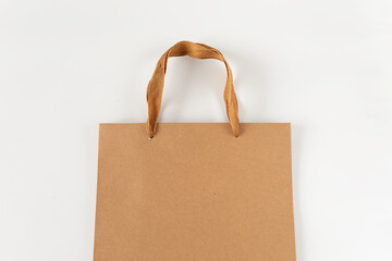 paper shopping bag on a white