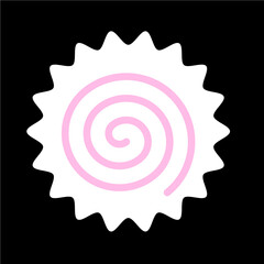 なるとのイラスト。魚を加工した日本の食品。