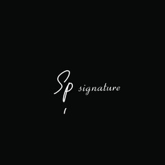 Initial Letter Sp Logo - Handwritten Signature Logo