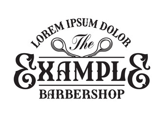 Barbershop vintage emblem