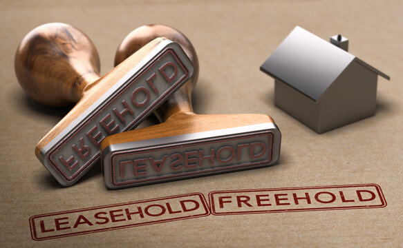 Leasehold versus freehold ownership.