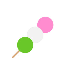 三色団子。和菓子。日本の伝統料理。
