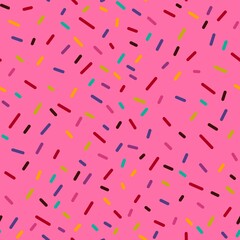 Kids candy seamless sugar sprinkles pattern for fabrics and packaging and gifts and linens and wrapping paper 