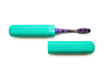 Toothbrush on a white background