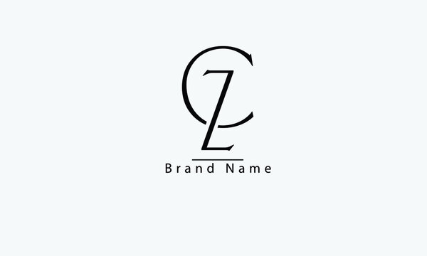 ZC CZ Z C abstract vector logo monogram template