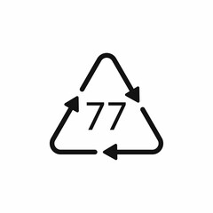 Copper Coated Glass. Glass recycling code 77 GL. Vector illustration