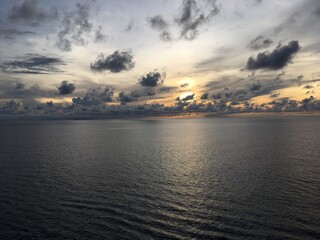 sunset over the ocean