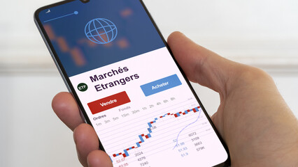 Investir dans un ETF marché étrangers. Diversifier son investissement s'exposer à un fonds thématique. Acheter un fonds en bourse. Spéculer sur la thématique. Texte en français.