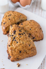 Homemade Chocolate chips scones for breakfast