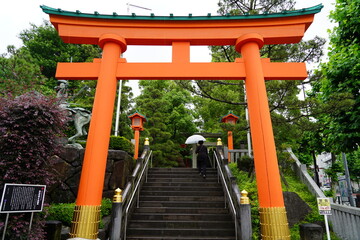 穴八幡宮　東京　早稲田　鳥居