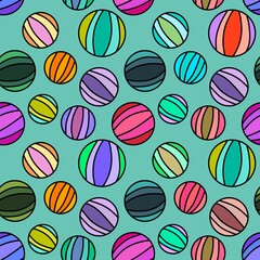 Kids seamless summer beach ball pattern for fabrics and packaging and gifts and cards and linens and wrapping paper