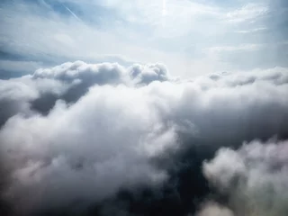 Fototapete Rund Fluffy white clouds from above © atosan