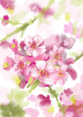 Fototapeta na wymiar pink background flowers 