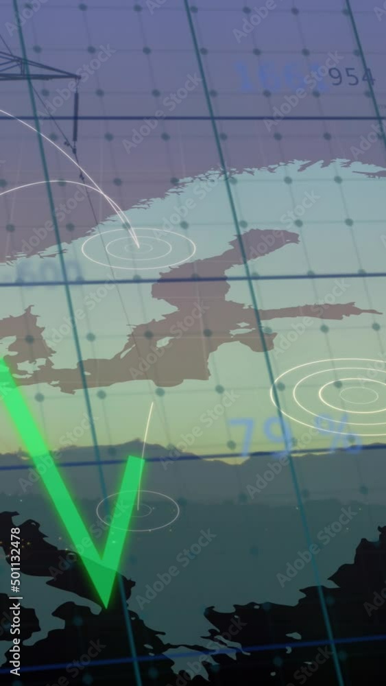 Poster animation of pylons and europe over data processing