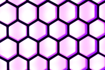 Violet Honeycomb abstract Background. beautiful background with glowing holes