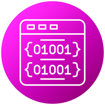 Vector Design Binary Code Icon Style