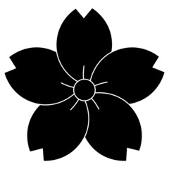 家紋です。念じ（ねじ）山桜といいます。