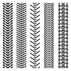 Tractor tire print mark element vector