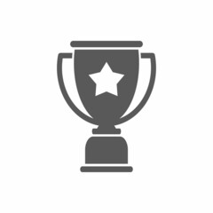 vector illustration of trophy, champion, prize template icon template black flat design.